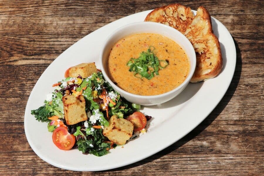 Soup, Salad & Garlic Toast
