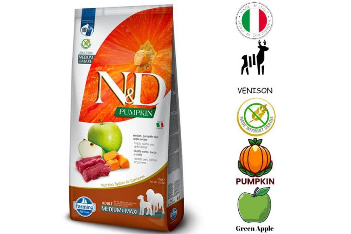 Farmina Venison & Apple Medium & Maxi Dry Dog Food (26.4 lbs)