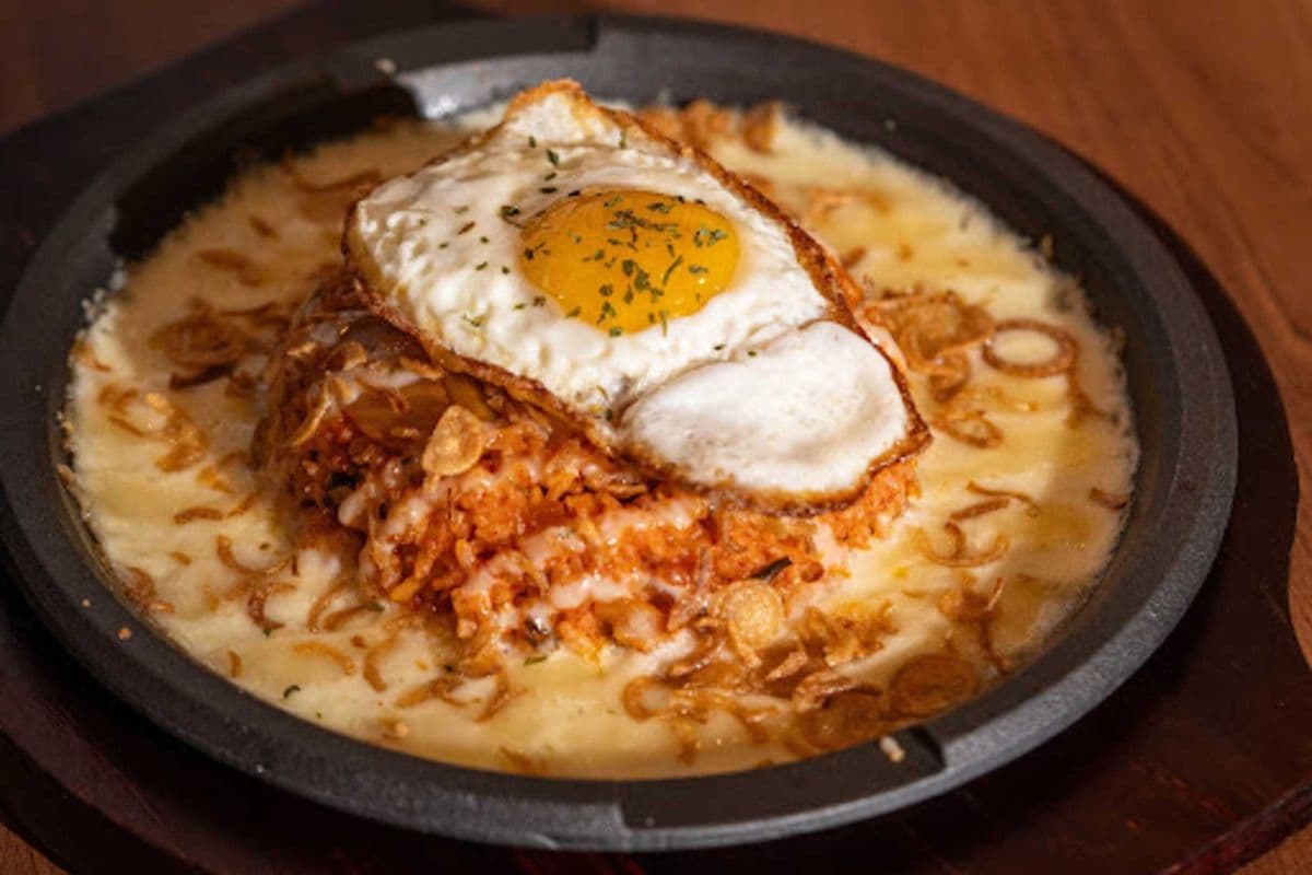 Cheesy Kimchi Fried Rice