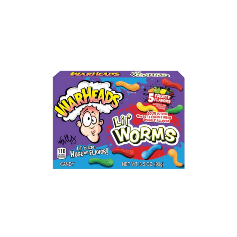 Warheads Lil' Worms Theater Box – USA (99g)