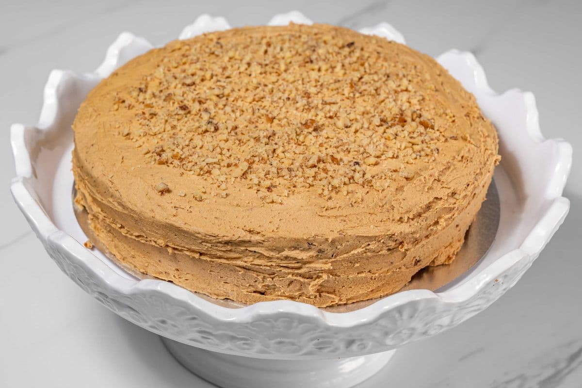 Full Coffee Walnut Cake 8" round