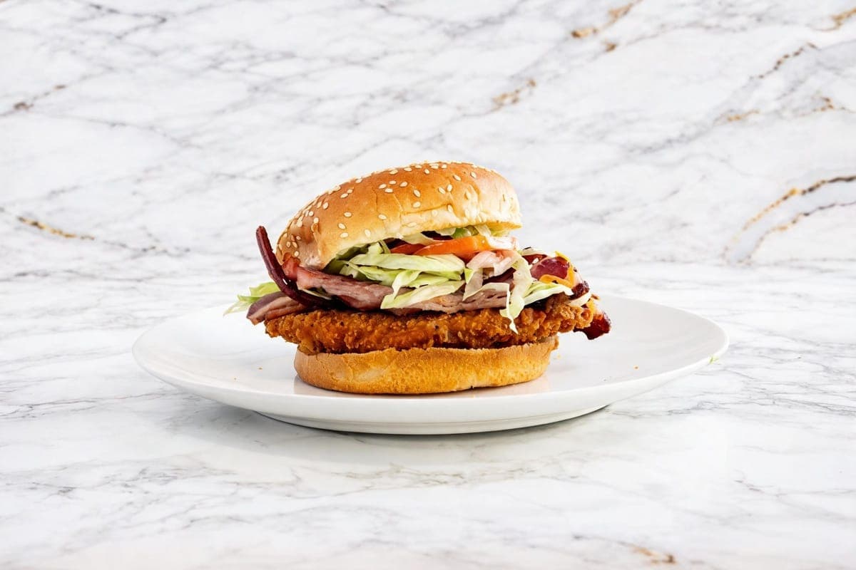 Halal Bacon Crispy Chicken Burger