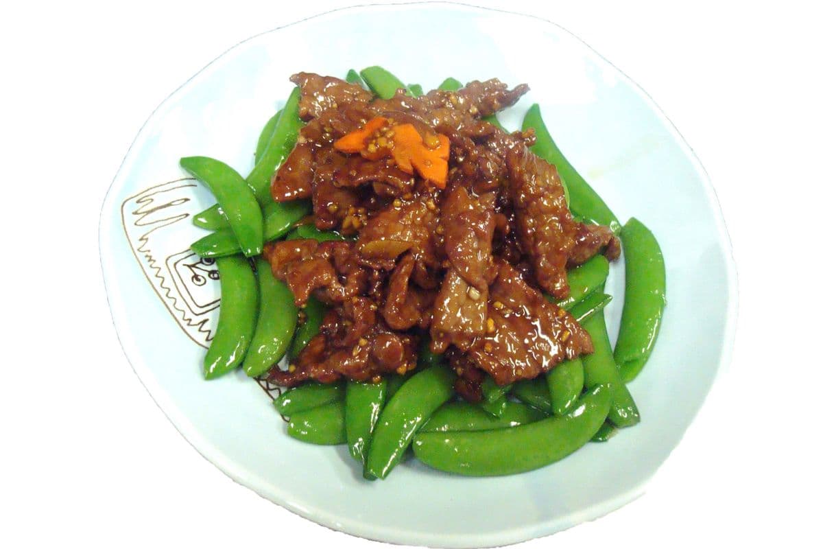 186. Stir-Fried Beef with Sugar Pea 蜜豆牛肉