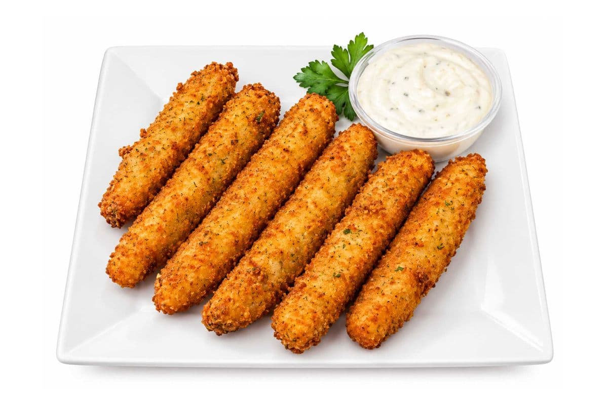 Deep-Fried Pickles (6 Pcs) served with ranch