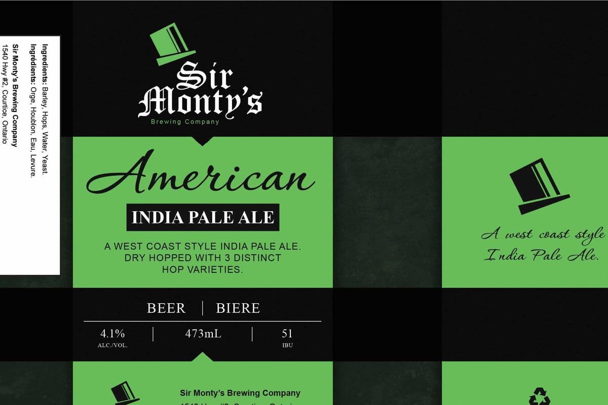 Sir Monty’s IPA ( American ) (1 x 473 ml Can)