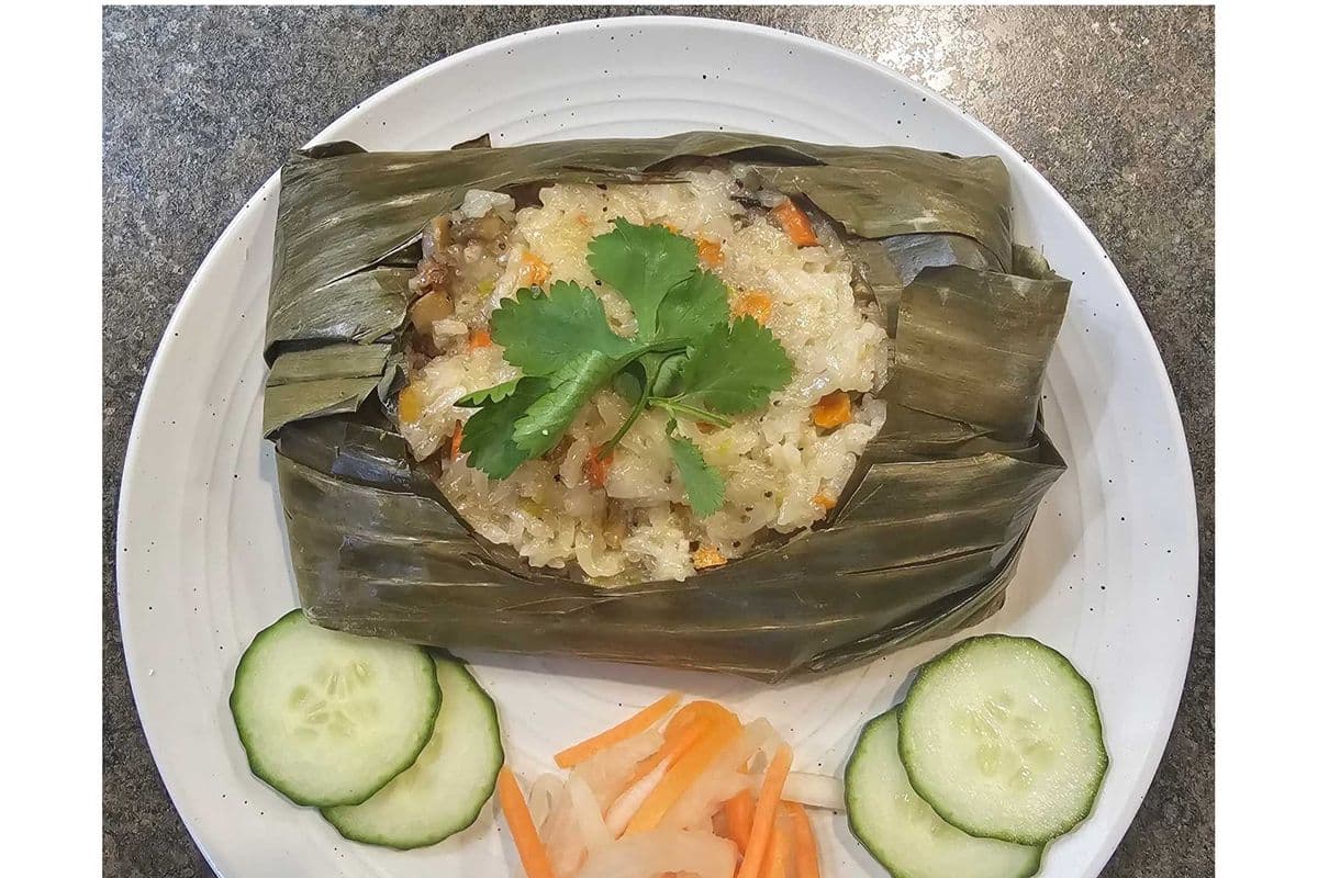 Vegan Banana Leaf Sticky Rice