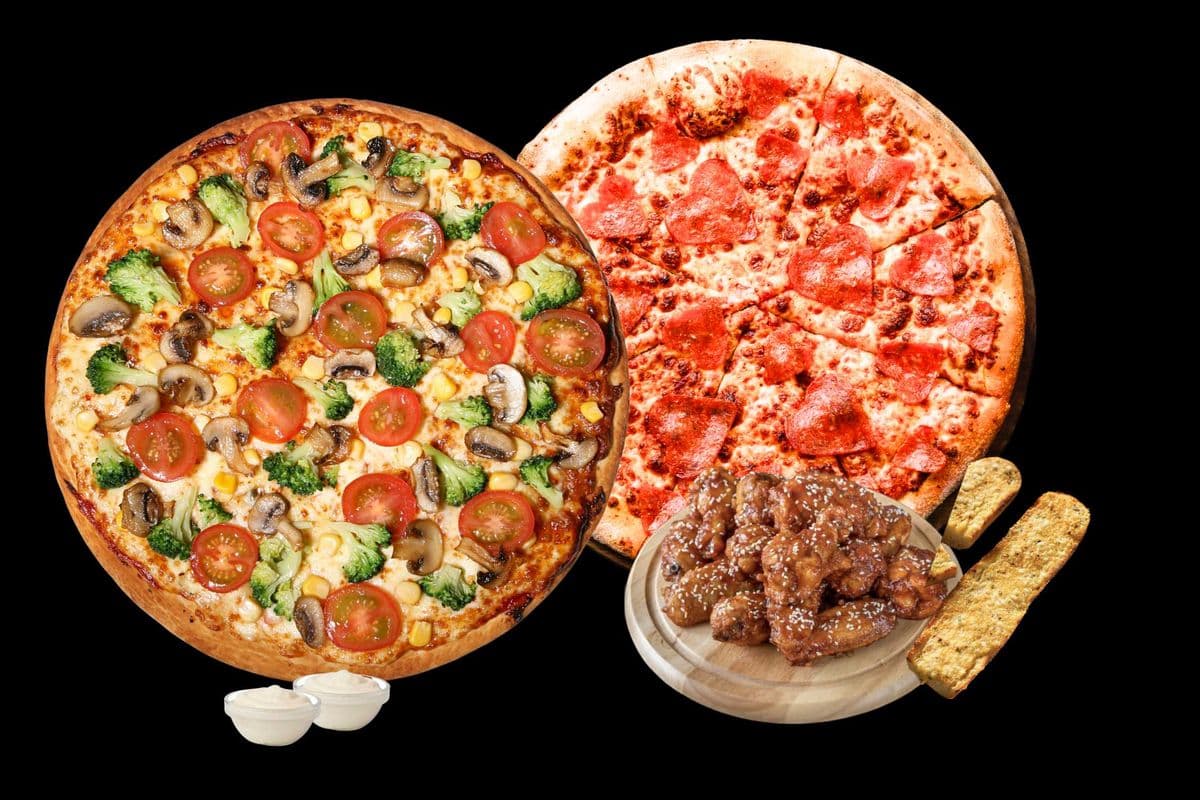 Double Pizza and Wing Deal (LARGE)