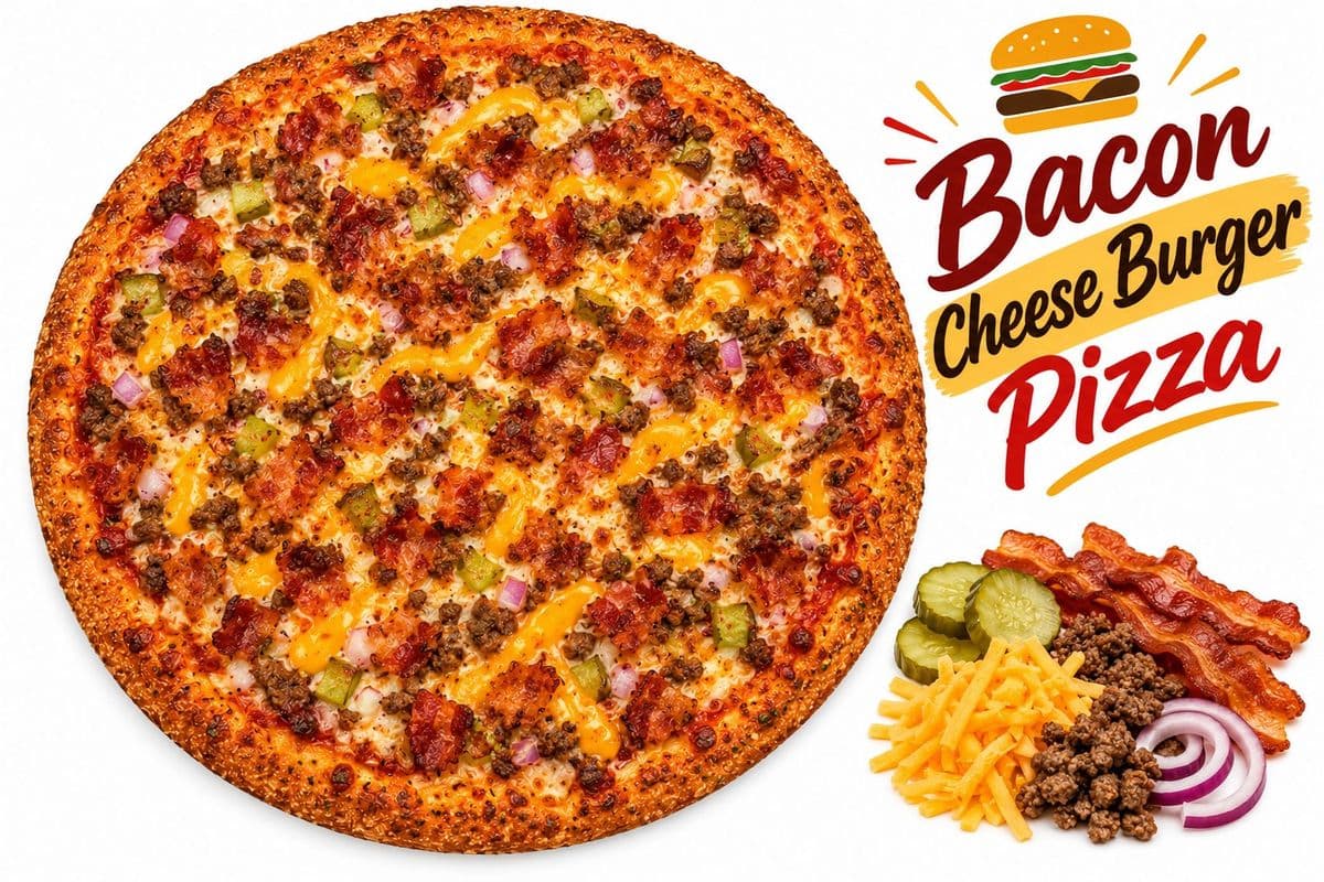 Medium Bacon Cheese Burger Pizza