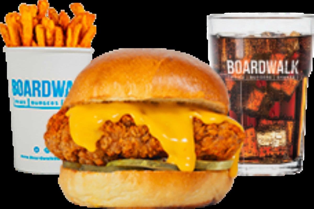 Cheesy Nashville Chicken Burger Combo