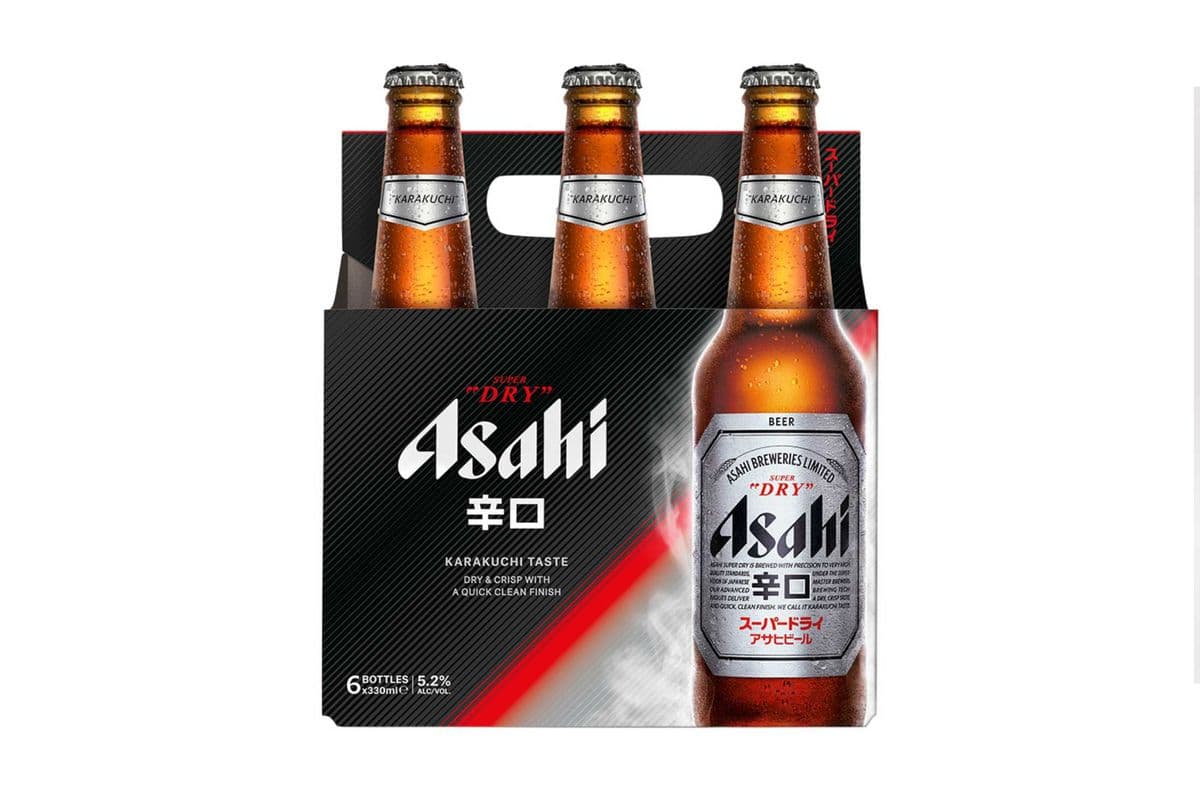 Asahi Super Dry Rice Lager, Japan (6 Bottles) (6 x 330ML)