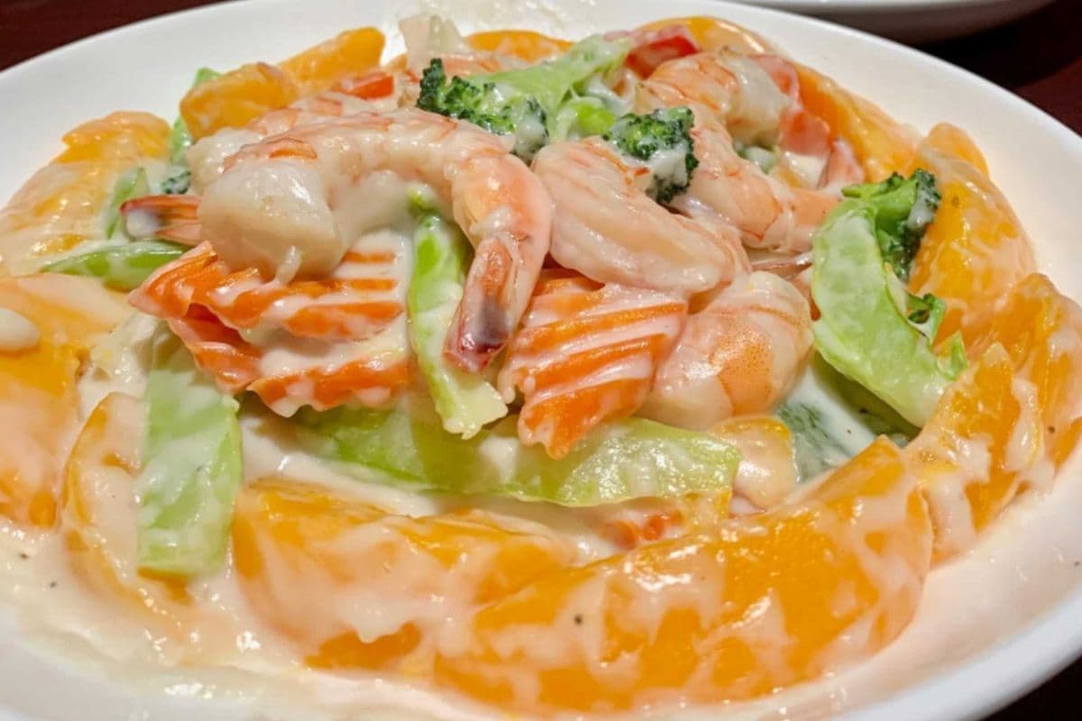 92. Peaches and Prawns
