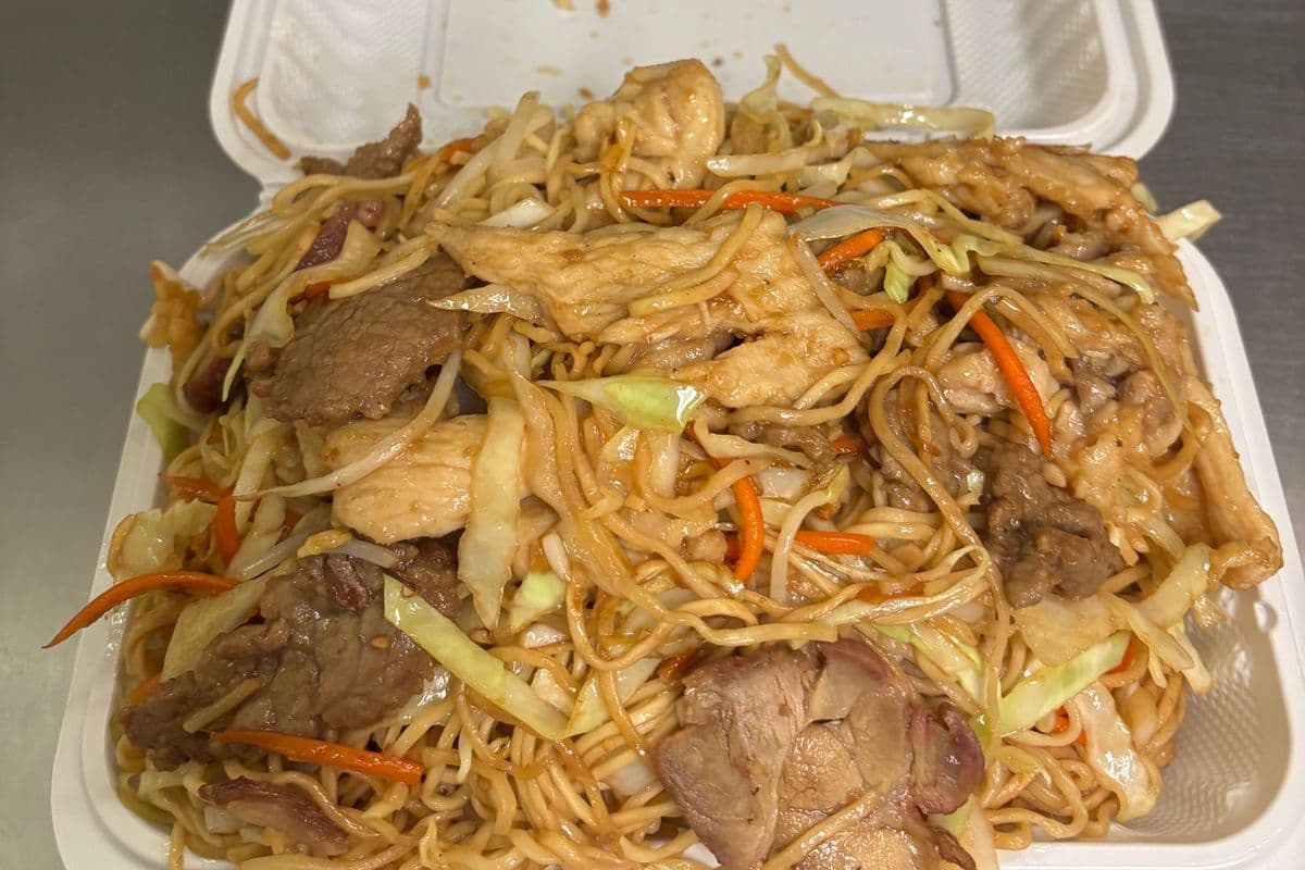 M4. Three Meat Chow Mein