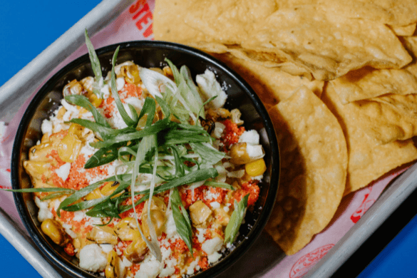 Hot Corn Dip and Chips