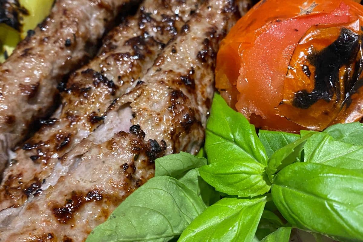 Koubideh Kabob on Flat bread.