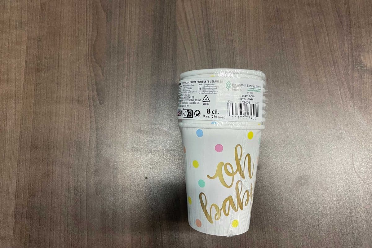 Cup Oh Baby Gold 9oz 8pk (9oz)