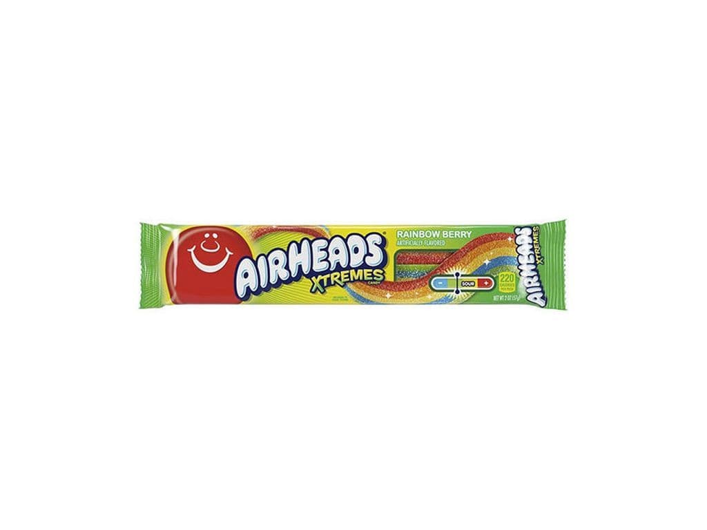Airheads Xtremes Rainbow Berry Sour Candy Ropes