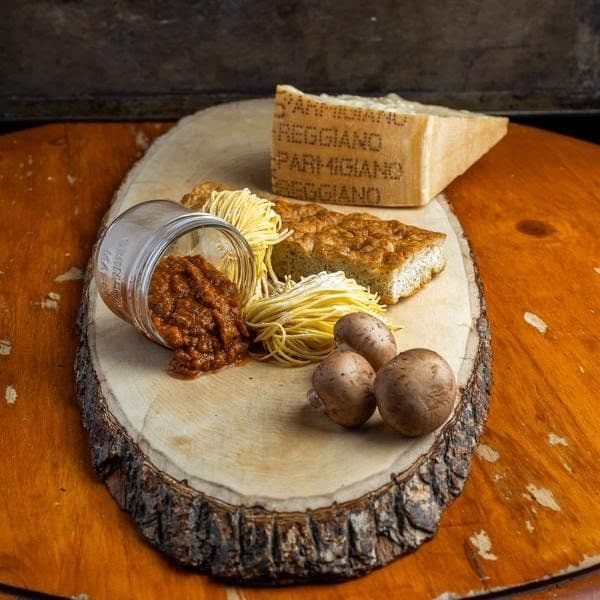 Frozen Mushroom Bolognese and Handmade Pasta