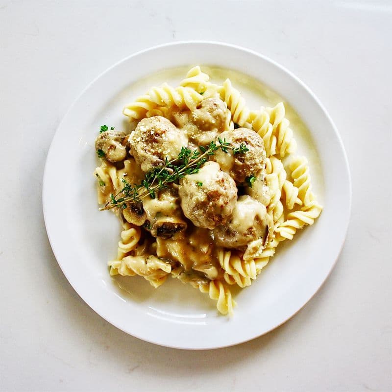 "My Mother's" Meatball Stroganoff