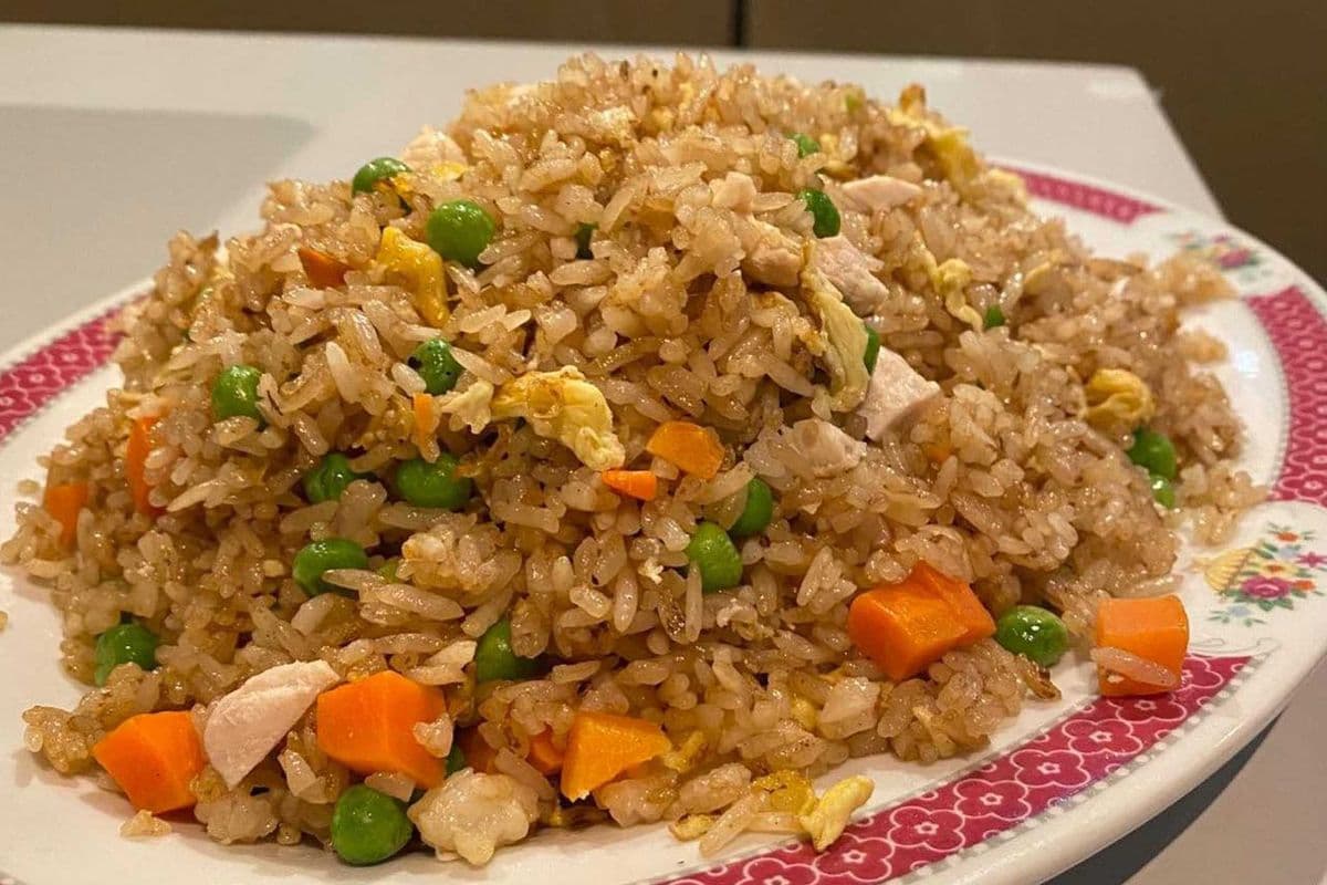 63. Stir Fried Rice with Chicken and Mixed Vegetable