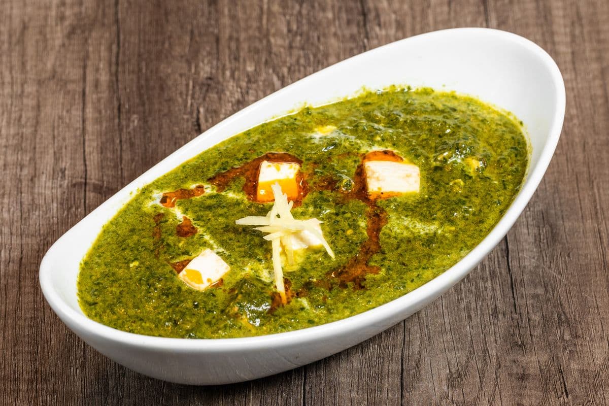 Vegetarian Bhuna Lahsun Palak Paneer