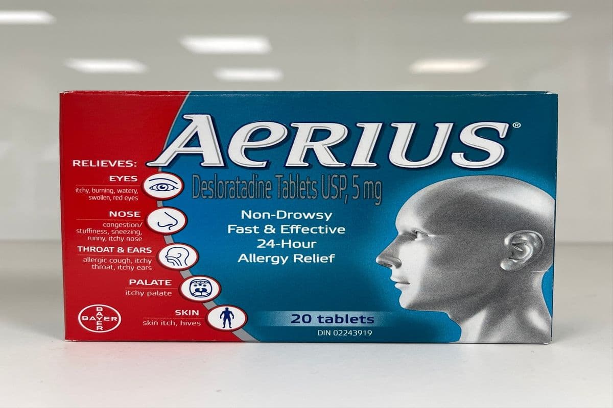 Aerius (Desloratadine Tab Usp, 20 Tablets) (20 tabs, 5 mg)