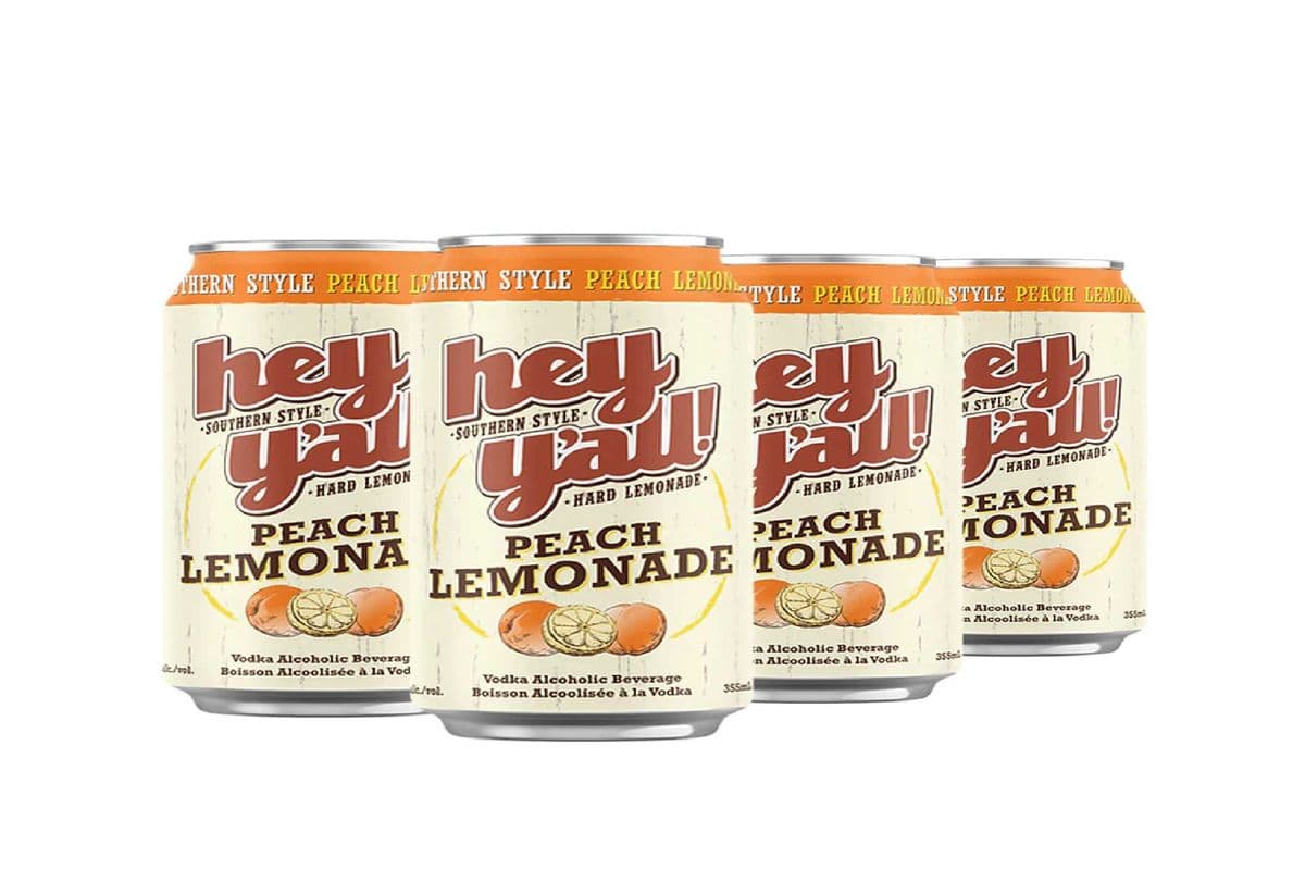 Hey Yall Peach Lemonade (6 x 355 ml Cans)
