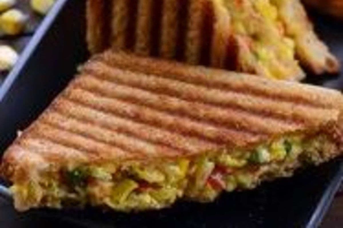 Corn Cheese & Paneer Club Sandwich