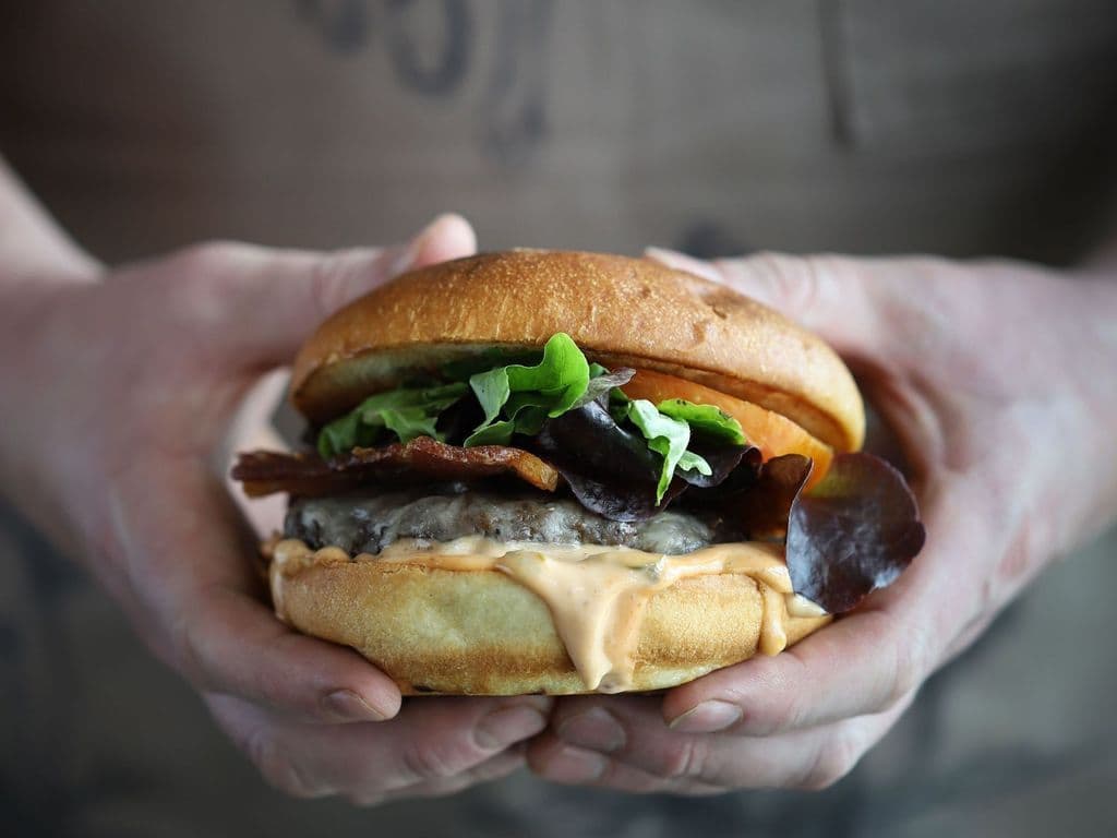 Stoked Cheddar BLT Burger