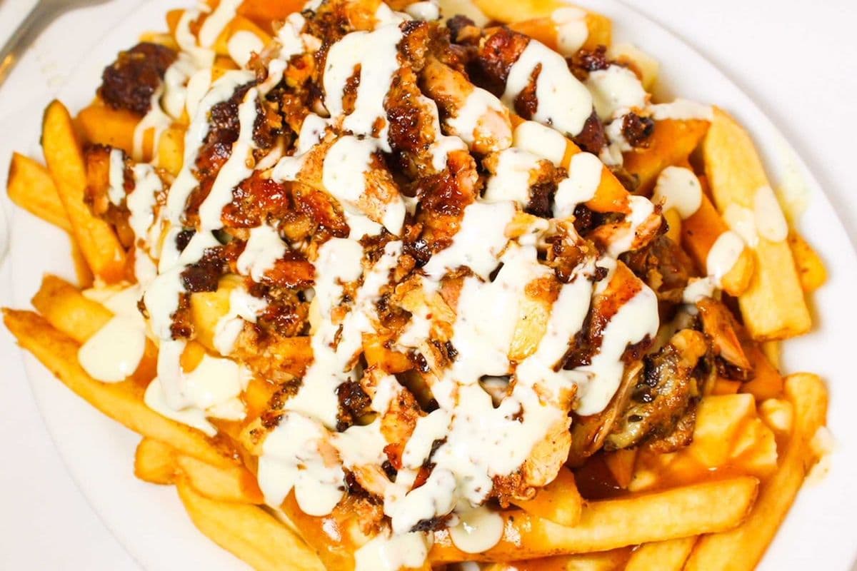 French Fries with Chicken Shawarma ( Medium )