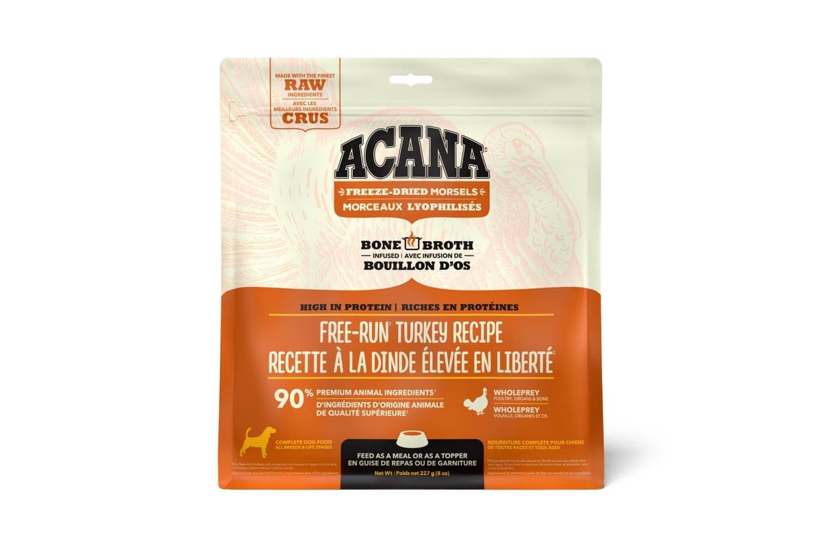 ACANA Free-Run Turkey Recipe Morsels Grain-Free Freeze-Dried Dog Food & Topper (8 oz)