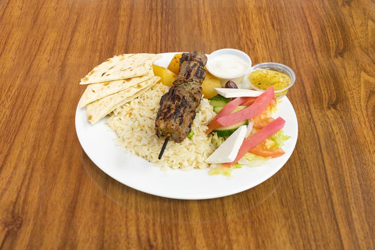 Lamb Souvlaki Plate