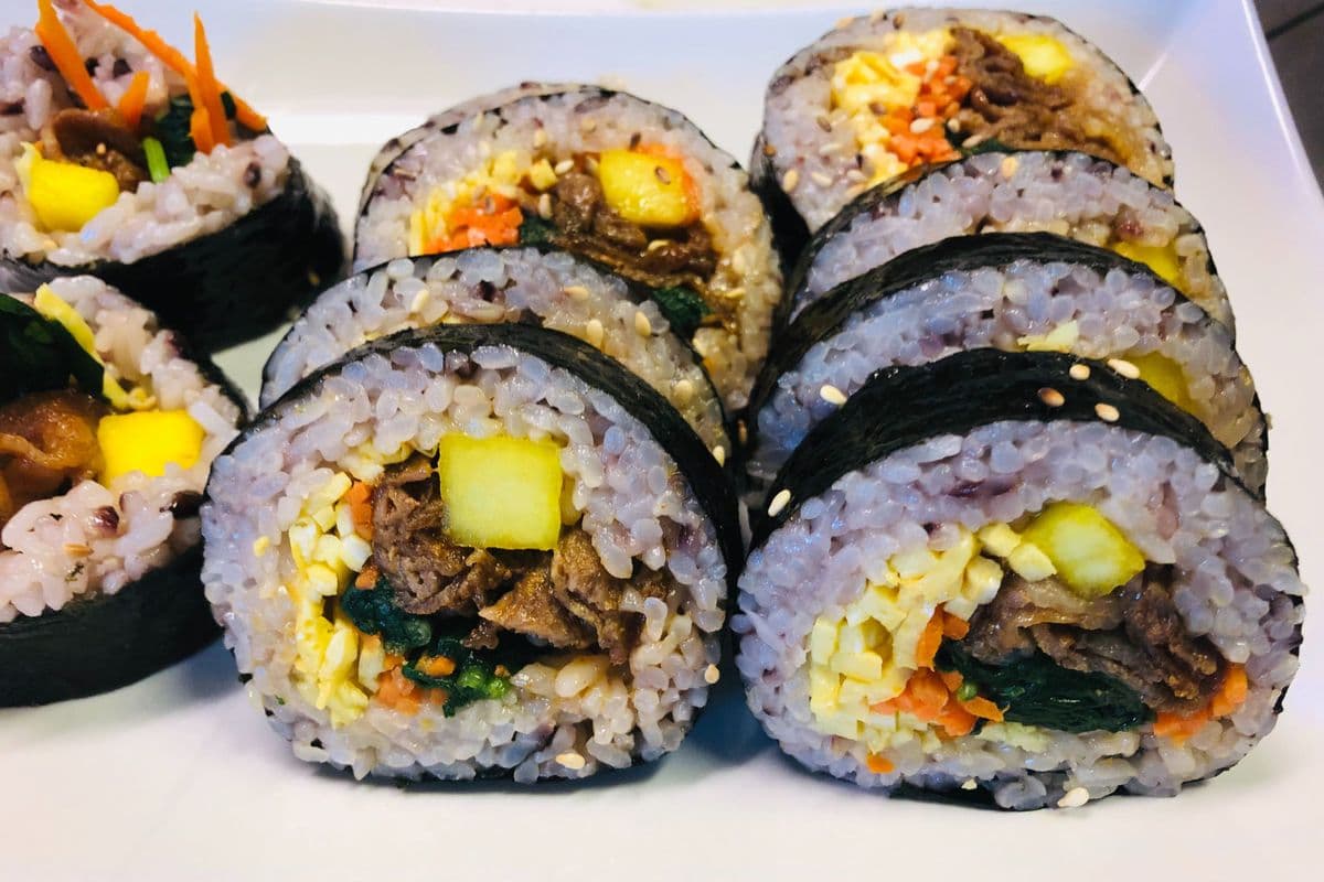 Gimbap (Rice Roll with Seaweed)