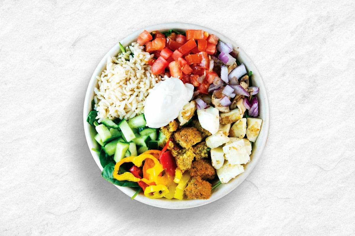 Small - Halloumi and Falafel Rice Bowl (270 Cals)