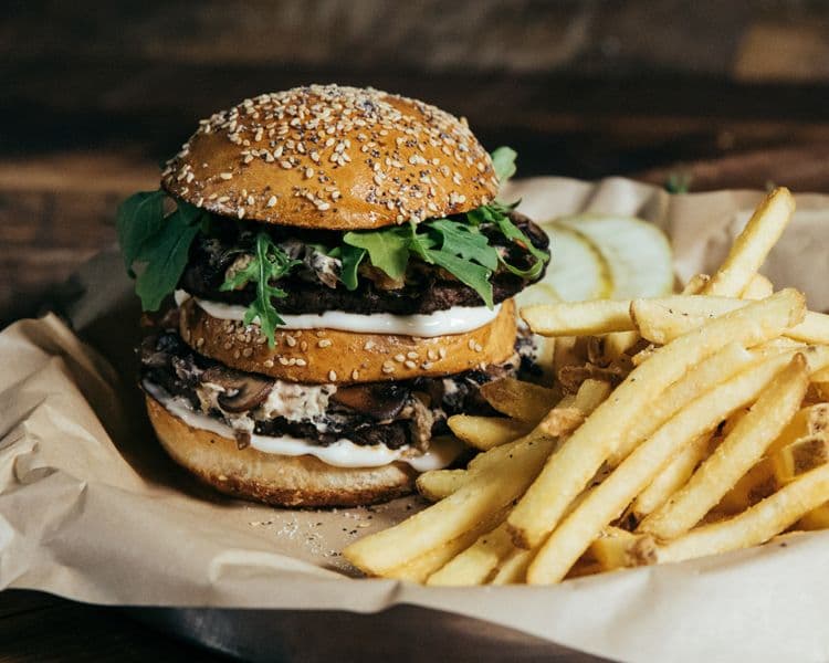 Mushroom Truffle Cheeseburger