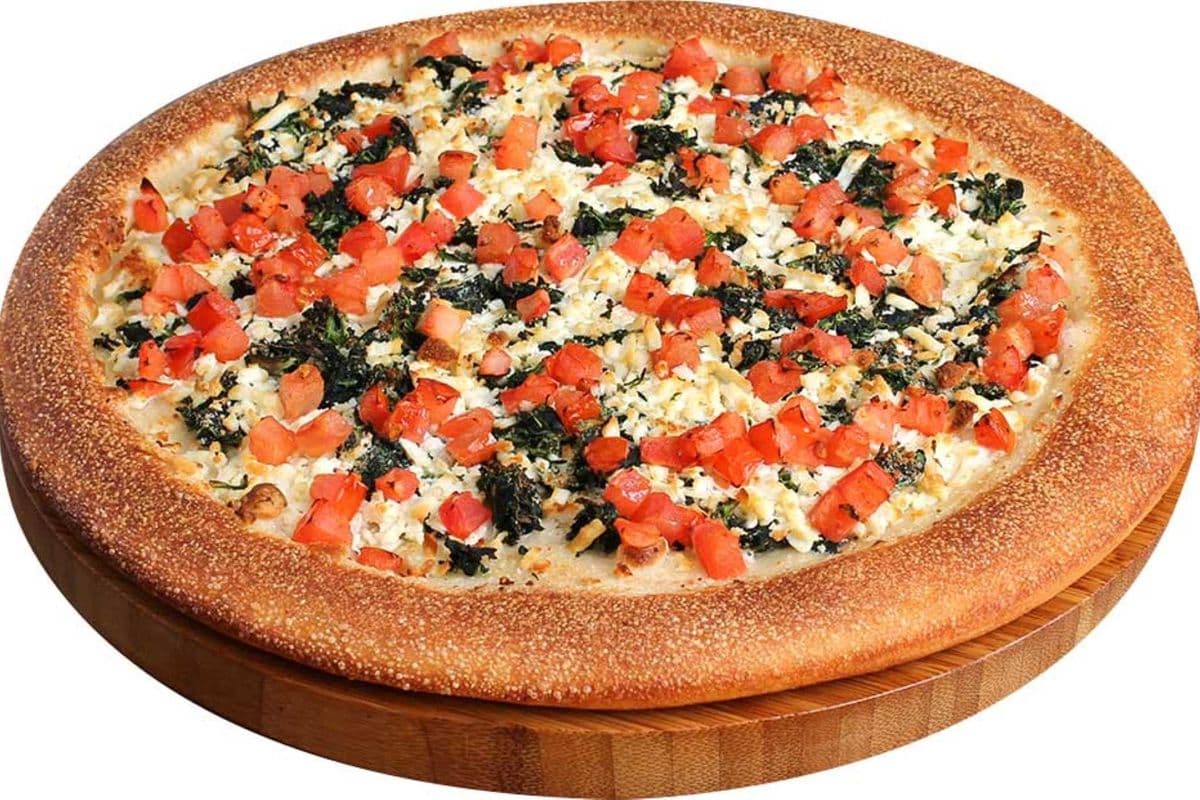 34. 12" Large Vegetarian Roasted Garlic Popeye Pizza
