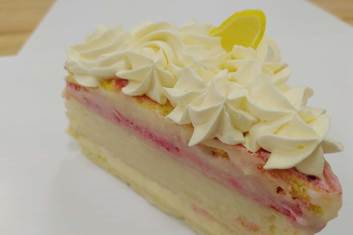 Lemon Raspberry Cake with Whipped Cream