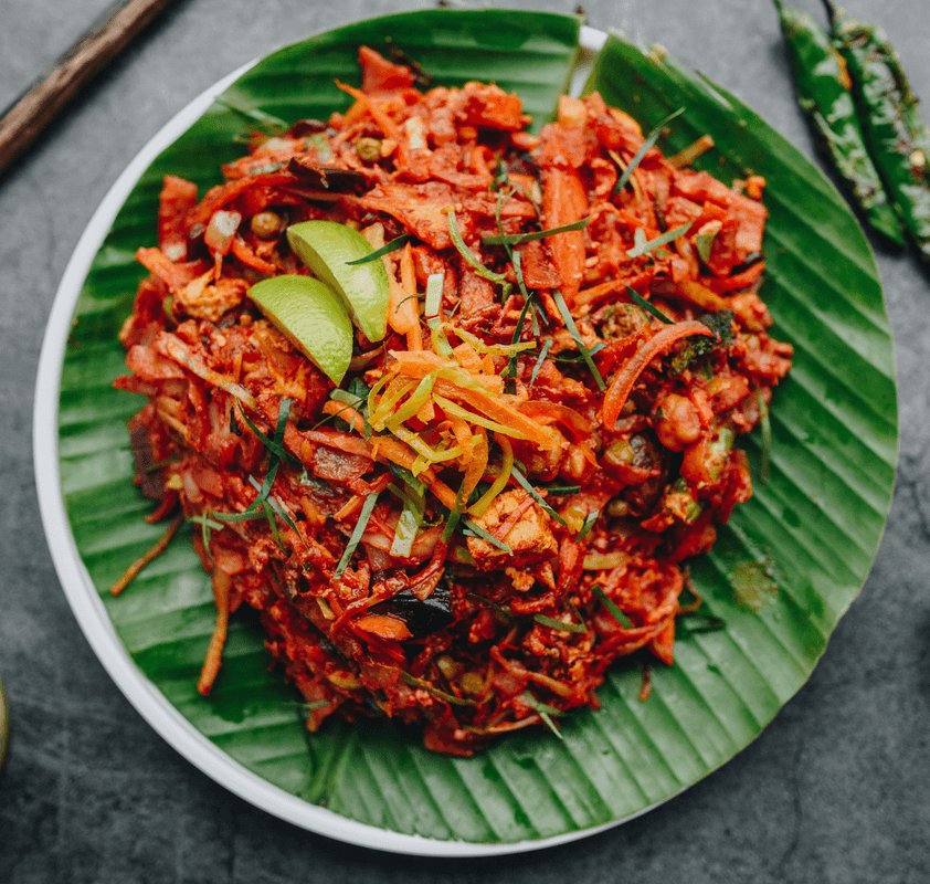 Vegetarian Kothu Roti with Egg