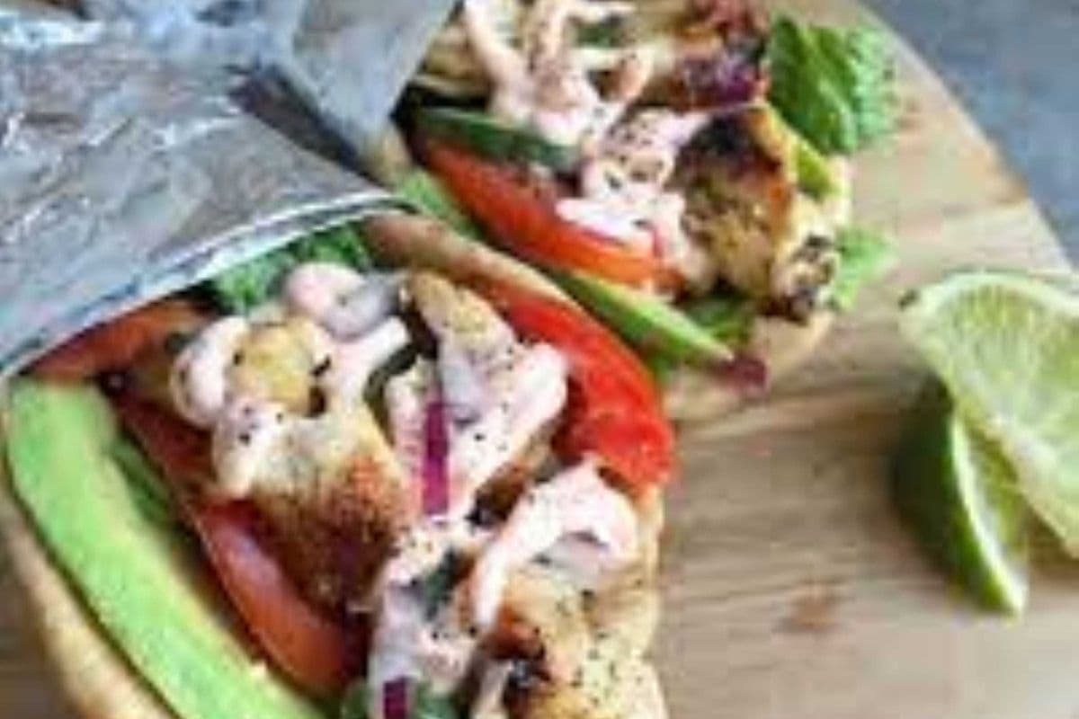Chicken Tikka Naan Wrap