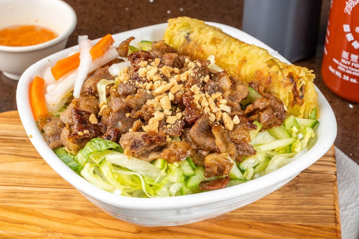 321. Spring Roll and BBQ Beef - Bun Cha Gio Bo Nuong