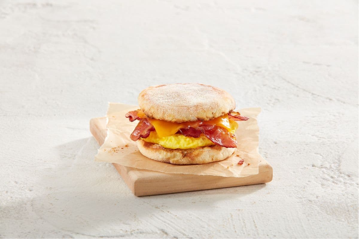 Bacon, Egg, and Cheese on an English Muffin