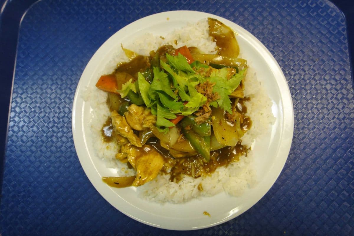 31. Lemongrass Curry Chicken on Steamed Rice