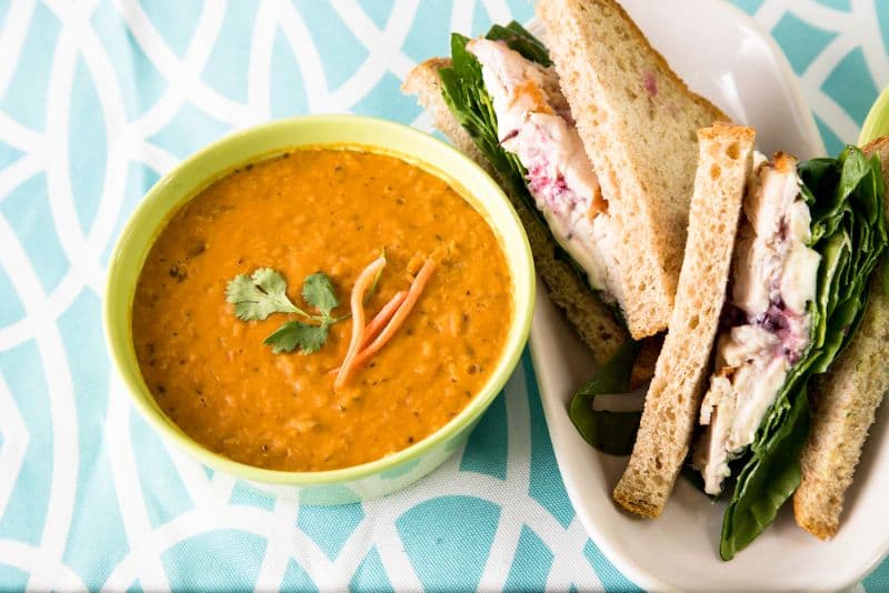Soup, Sandwich, and a Drink