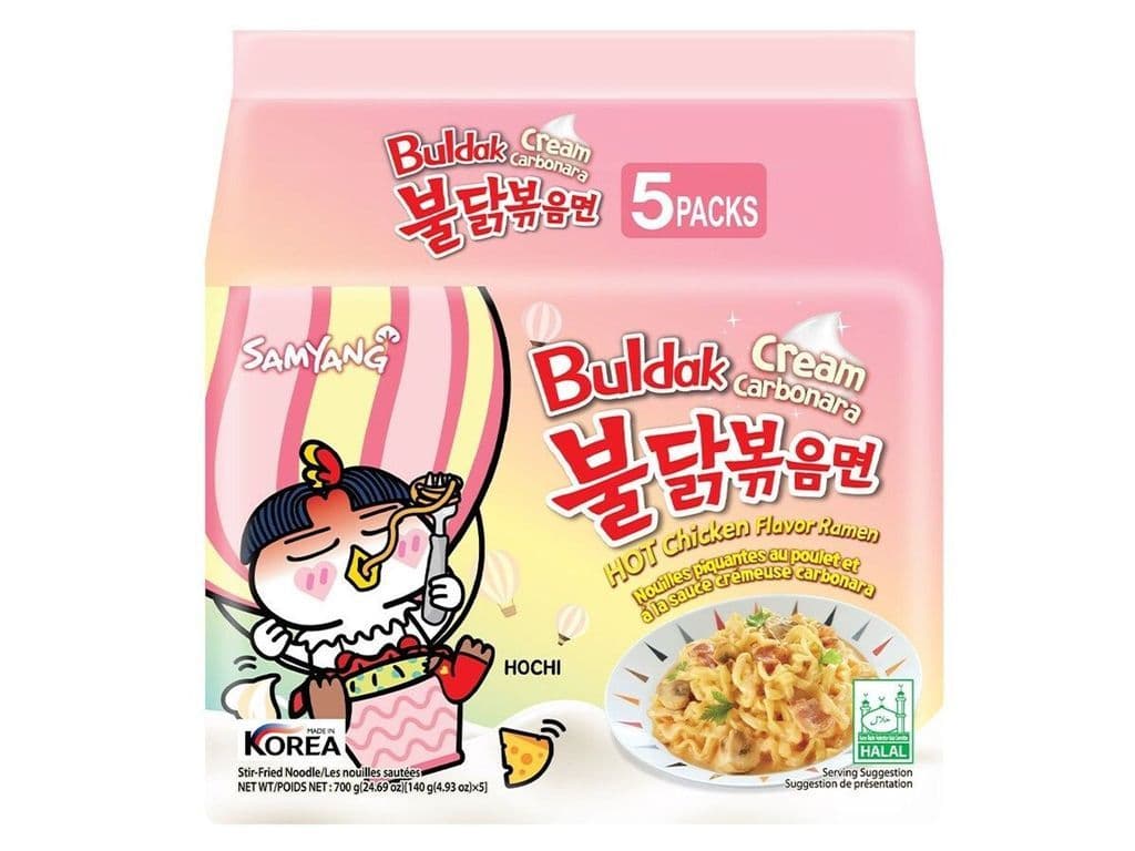 Buldak Cream Carbonara Stir Fried (5 Pack)