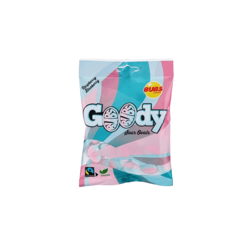 Bubs Sour Raspberry Blueberry Ovals - Sweden (90g)