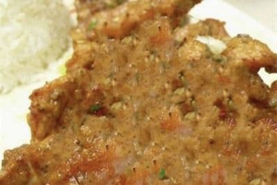 H11. Pork Chop with Spicy Salted on Rice 椒盐猪扒饭