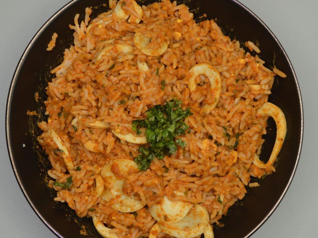 Egg Tikka Rice
