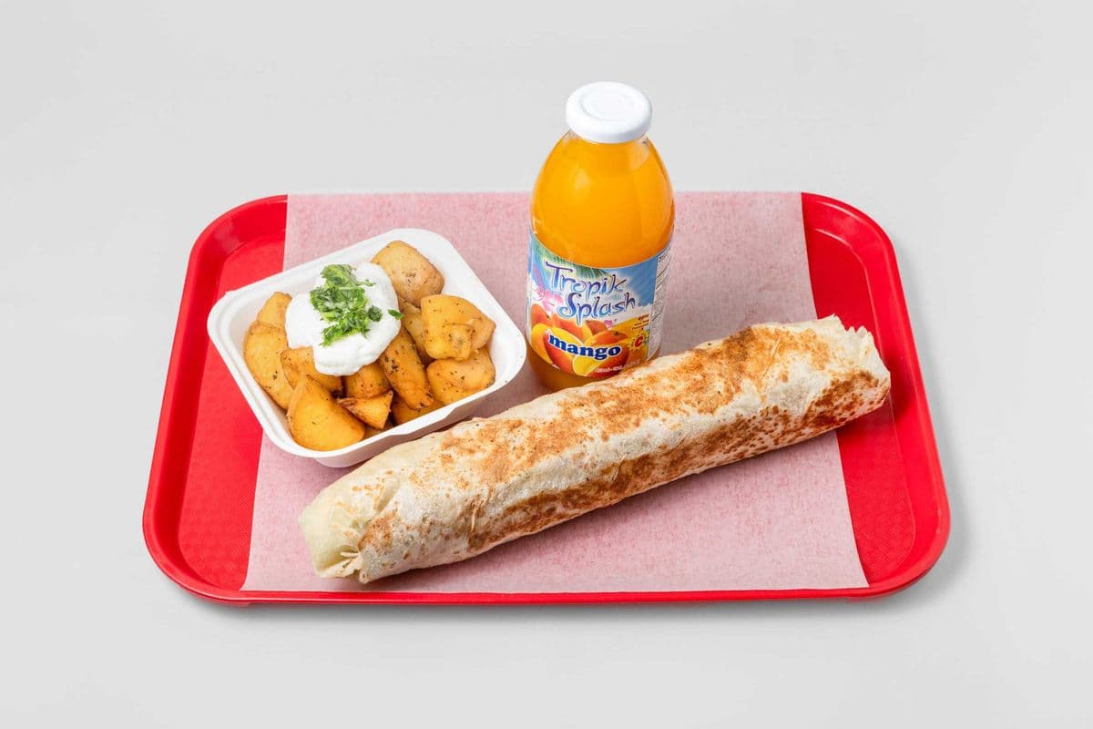 Large Beef and Lamb Cheese Steak (Wrap Combo)