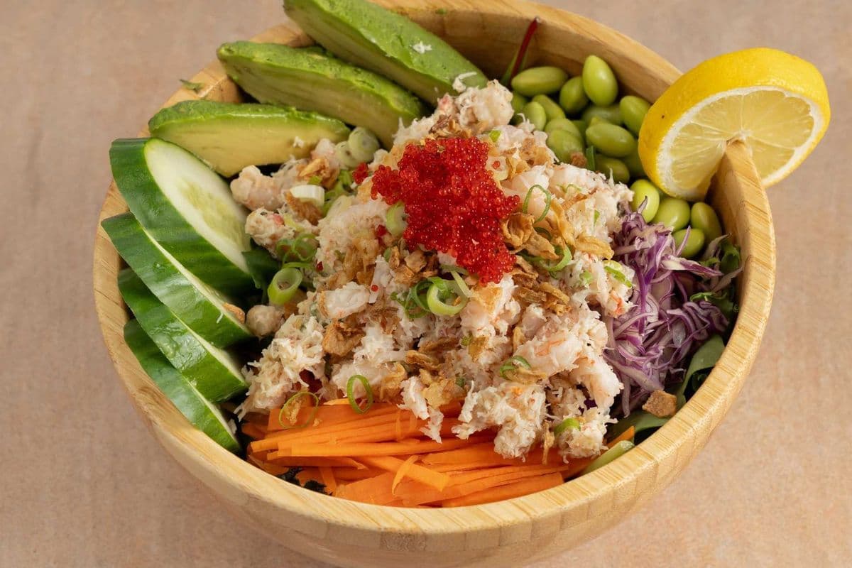 Poke crabe et crevette