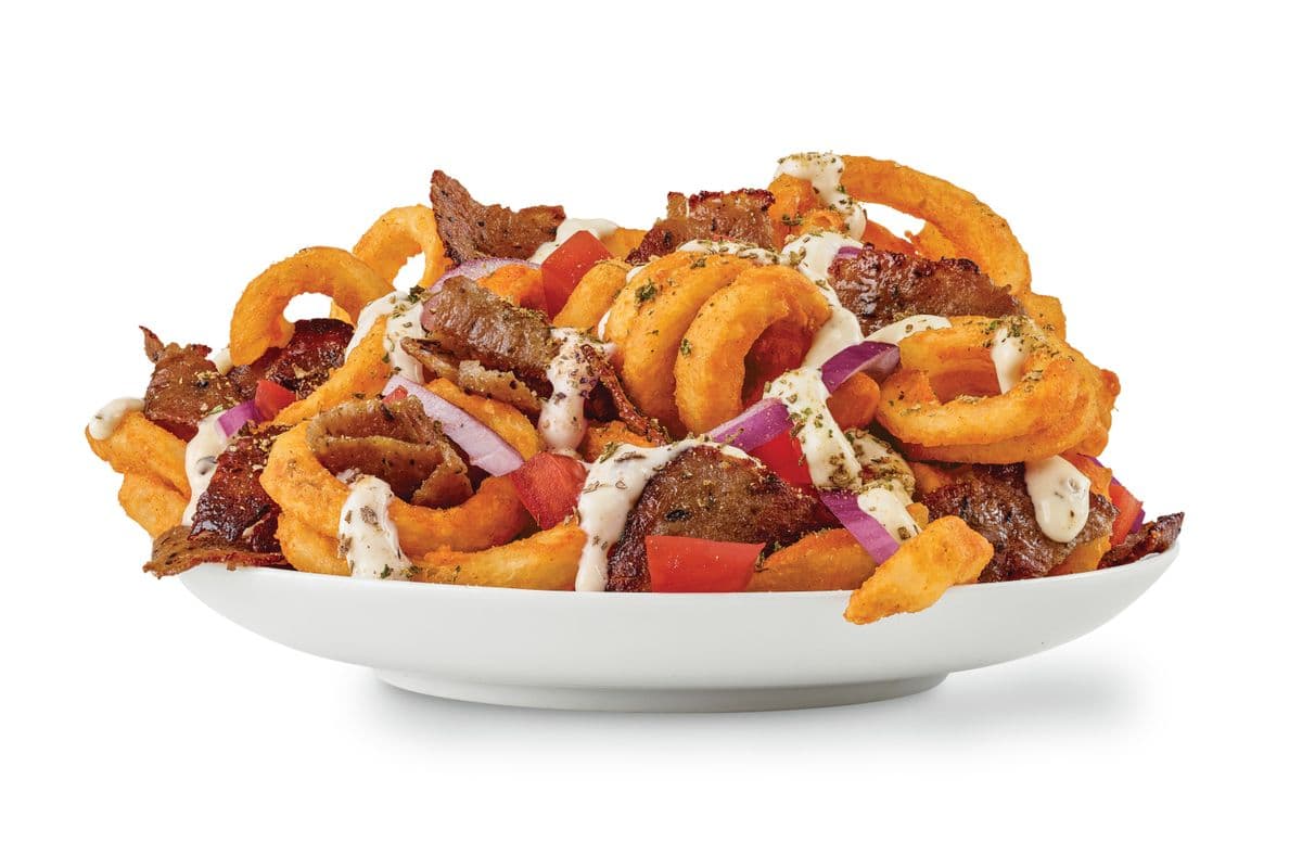 Greek Loaded Curly Fries