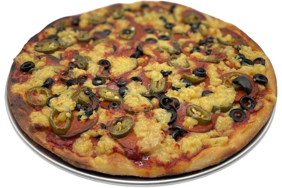 Large Vegan Pepperoni with Jalapeños & Olive Pizza